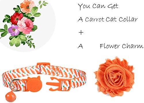 BoomBone Narancssárga Macska Nyakörv Lány, Tervező Sárgarépa Kiskutya Gallér Virág Bell-Húsvét