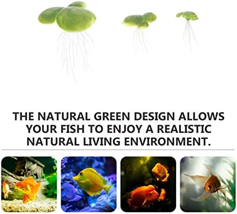 YARDWE Zöld Dekoráció, akvárium, Lebegő Növények 72pcs Mini Műanyag Békalencse Mesterséges Lebegő Békalencse Gyökeres Vízi Növény akvárium,