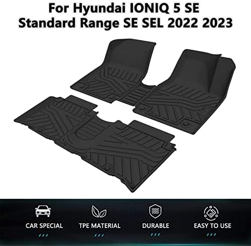 Szőnyegek a Hyundai IONIQ 5 SE Normál Tartomány SE SEL 2022 2023 Minden Időjárási Vízálló Autó Szőnyeg Cargo Hátsó Csomagtartó Tálca Mat