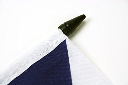 AZ ZÁSZLÓ francia déli területek Táblázat Zászló 5 x 8 - klubból Islander Asztal Zászló 21 x 14 cm - es, Fekete Műanyag pálca, Bázis