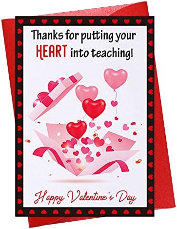 FaCraft Valentin Nap Kártya Tanár,Boldog Valentin napi üdvözlőkártyát Tanárai, Tanulói Vicces Boldog Valentin Ajándék Kártya Boríték