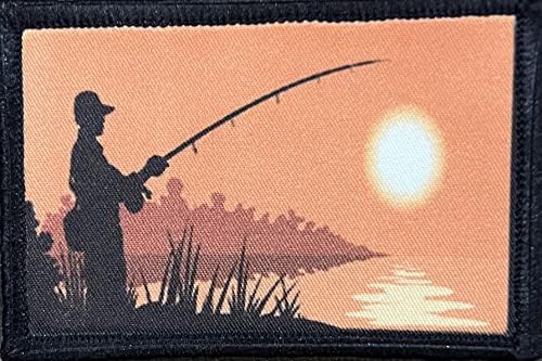Napkelte Horgászni Morál Patch.2x3 tépőzáras Patch. Made in USA