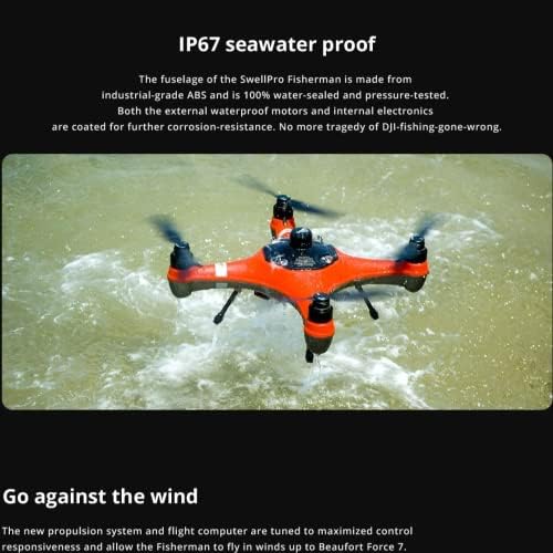 Swellpro 2 kg Hasznos teher Halászati Drón, Hd Kamera, GPS Vízálló Drónok 33Mins Repülni Kamera Drón 4k halradar Halász FD1 (FD1 Alap Csomag)