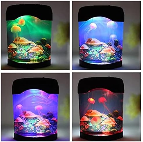 ZLBYB Asztal akvárium, Akváriumok Éjszakai Fény LED Lámpa Mini Akvárium Akril Nagy Kapacitású Home Office Asztali Vízi Hal Háziállat Kellékek
