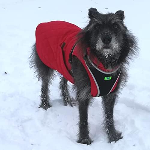 H. S. C PET Vörös Kutyák Vízálló Soft-Shell Meleg Pamut Kabát Polár Belső Hideg Időjárás Kabátok Kutyus & Puppy Tépőzáras, Könnyű