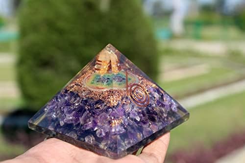 Jet Ametiszt Virág az Élet Csakra Orgon Piramis Ingyenes Füzet Crystal Terápia, Kristály Drágakövek
