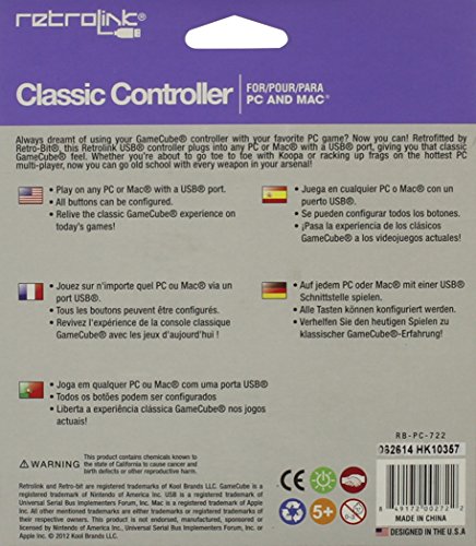 Retro Link GameCube Stílus USB Vezetékes Vezérlő