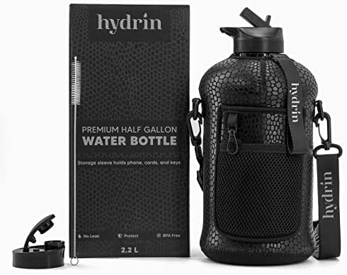Hydrin Fél Liter 2.2 L Víz Palack Tároló színe Összecsukható Szalma Fedél - Újrafelhasználható, Nagy Sport Üveg - Edzés vizeskancsó