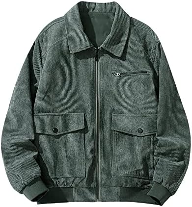 ADSSDQ Férfi Kabát Téli, Hosszú Ujjú Téli Kabátok, Férfi Plus Size Divat Túra Szélálló Zip egyszínű Jacket14