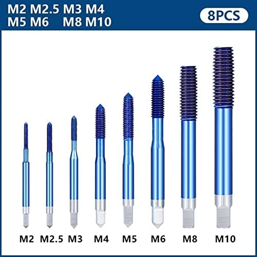 HTAWI Fluteless Képező Gép Csapok M2-M12 Kék Bevont Szál Érintse meg HSS Metrikus Érintse meg a Gyakorlat Extrudálás Csapok 1Set