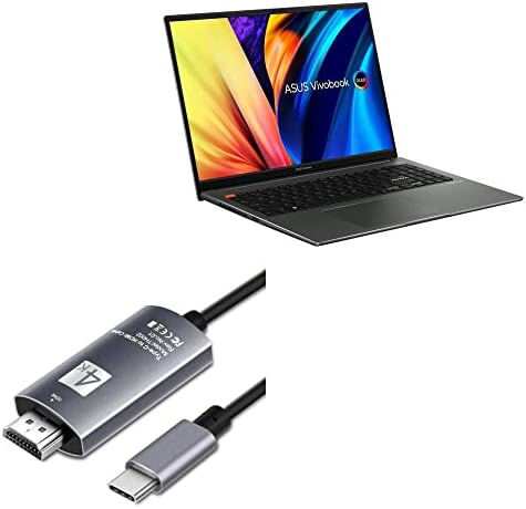 BoxWave Kábel Kompatibilis az ASUS VivoBook S 16X (S5602) - SmartDisplay Kábel - USB-C-Típusú HDMI - (6 ft), USB C/HDMI Kábel ASUS VivoBook