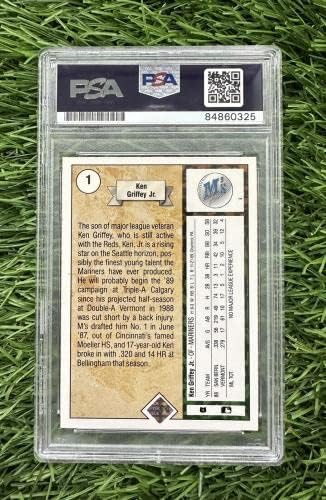 Ken Griffey Jr. - t 1989-Es Felső szint 1 Dedikált baseball Baseball Kártya PSA 10 Auto - Baseball Asztalon Dedikált Kártyák