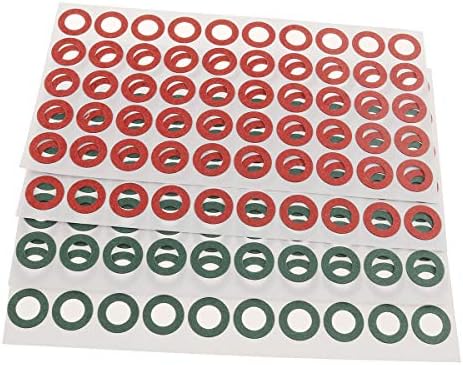 E-kiemelkedő 200pcs 18650 Lítium Akkumulátor Szigetelő Gyűrűk Üres Papír Pad Elektromos Szigetelő Gyűrű, Ragasztó, Karton Matrica, 100-as Piros+100-as