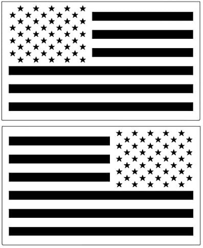 Amerikai Zászló Matricák Autó Teherautó Jelkép Pár Normál vagy Fordított (Fehér)