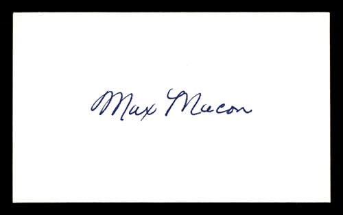 Max Macon Dedikált 3x5 Index Kártya Brooklyn Dodgers SKU 174184 - MLB Vágott Aláírás
