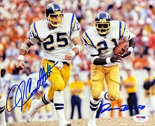 John Cappelletti & James Brooks San Diego Chargers Aláírt 8x10 Fotó PSA 4A36577 - Dedikált NFL-Fotók
