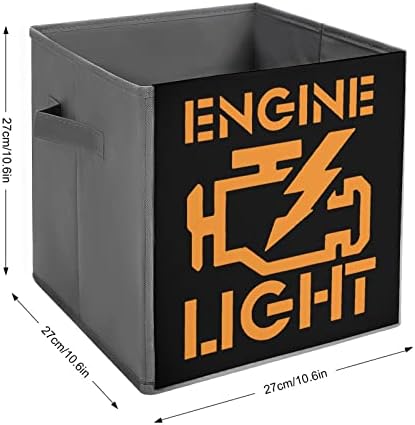 Motor Fény Összecsukható Anyag Tároló Kocka Box 11 Inch Összecsukható Tárolók fogantyúval