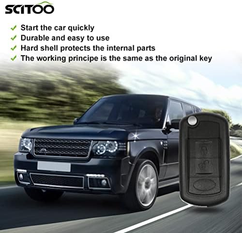 SCITOO Kulcsnélküli Bejegyzés Távoli kulcstartó Shell ESETÉBEN Csere, 3 Gombokat Vágatlan Autó Kulcs a Range Rover LR3 2005-2009