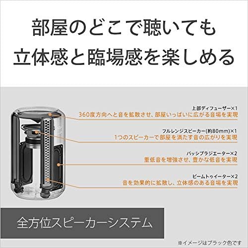 SONY SRS-RA3000 B [Vezeték nélküli Hangszóró 360 Valóság Audio Fekete] Szállított Japánból