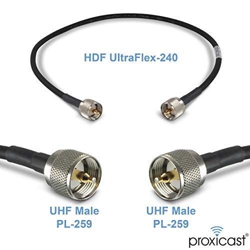 Proxicast 2 ft Ultra Flexibilis PL259 Férfi - PL259 Férfi Alacsony Veszteség Koax Kábel-Pulóver Összeállítás a KB neve/UHF/VHF/Rövidhullámú/HAM/Amatőr