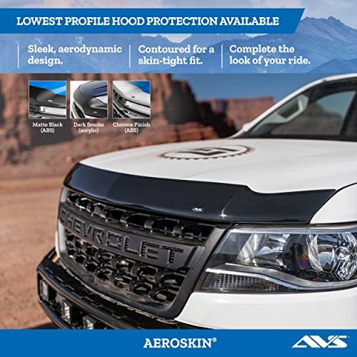 Auto Ventshade [AVS] Aeroskin Motorháztető Védő | 2019 - 2023 RAM 2500/3500, Alacsony Profil/Flush - Chrome | 622189