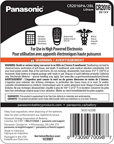 Panasonic CR2032 3.0 Voltos Hosszú Élettartamú Lítium gombelem Elemeket a Gyermek Ellenálló, 4 Csomag & Panasonic CR 3.0 Voltos Hosszú