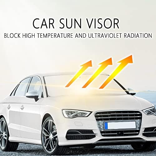 Autó Szélvédő Nap Árnyékban, Hordozható, Összecsukható Erős UV&hőálló Nap Blocker - Tartja Autó Jó,Univerzális Szélvédő Fedezze