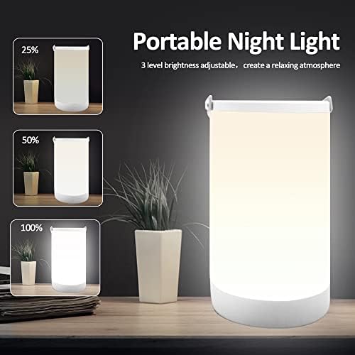 Umisu Újratölthető Érintse meg Éjszakai Fény Hordozható asztali Lámpák Hálószoba Vezeték nélküli Éjjeli Világítás LED Lámpa Szabályozható,