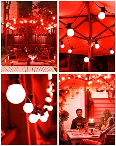 Piros LED Izzó, 15W Egyenértékű G45 LED Dekoráció Globe Izzók, 1W 120V Kis Piros Este Izzók Karakterlánc Fény, Ablak, Gyertya, asztali