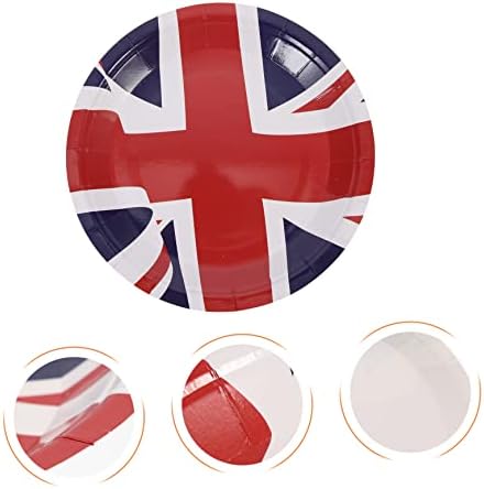 Holibanna Brit Zászló Papír Raklap Amerikai Zászló Dekoráció Zászlók Candy Ételek Dekoratív 16pcs Desszert Tányér Brit Párt Lemezek
