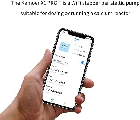 Kamoer X1 PRO-T 70 ml/min kis programozható automata akvárium adagoló szivattyú 12V-os kalcium-szivattyú Wifi ellenőrzési alacsony áramlási