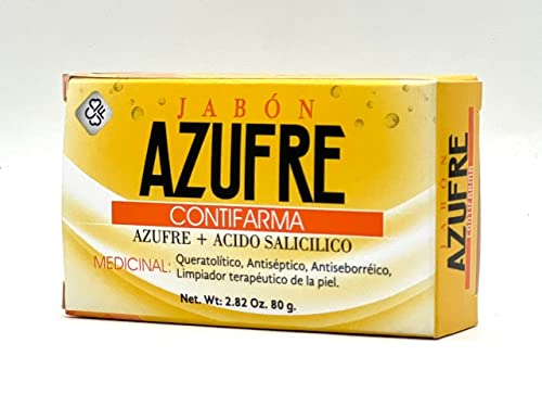 Contifarma AZUFRE + ACIDO SALICILICO, jabon, tratamiento para el akne, kén-szappan, a pattanások, a szalicilsav, a doboz tartalma 1