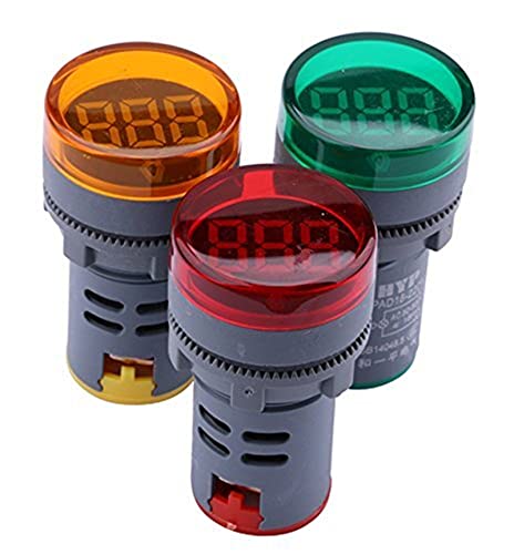 EKSIL LED Kijelző Digitális Mini Voltmérő AC 80-500V Feszültség Mérő Mérő Teszter Voltos Monitor világítás ( Szín : Piros )