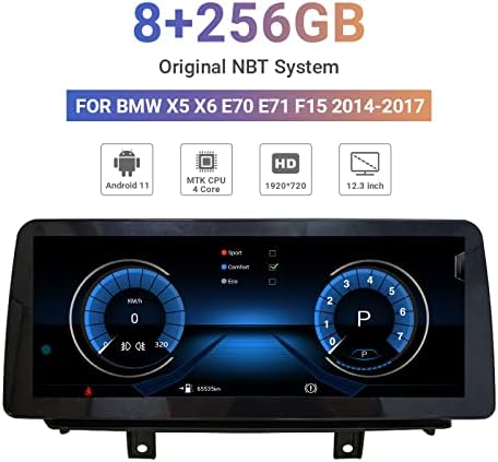 ZWNAV Android 11 Autó Sztereó 12.3 érintőképernyő BMW X5 X6 E70 E71 F15 2014-2017 NBT,8+256 gb-os,Vezeték nélküli Carplay,4G LTE
