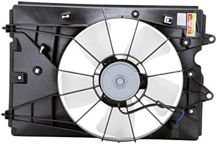 TYC 601230 Hűtő Ventilátor Szerelvény Kompatibilis 2009-2015 Honda Pilótája , Fekete