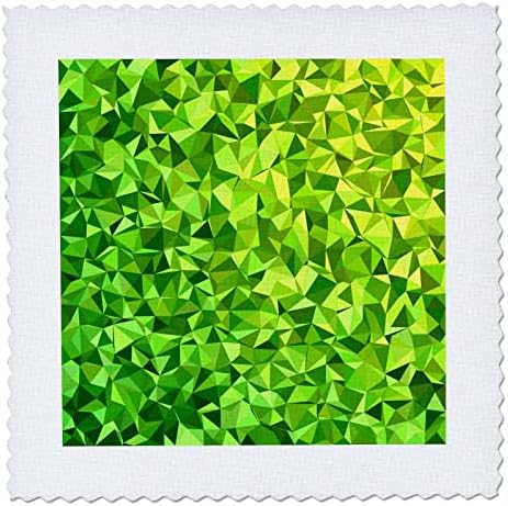 3dRose Zöld, Szabálytalan Háromszög Mozaik - Paplan Négyzetek (qs_358134_10)