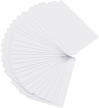 25 Pack Premium Üres MŰANYAG Kártyák, CAETOUNG CR80 30 Millió Grafikus Minőségű Fehér Műanyag Kártyák Fotó AZONOSÍTÓ Jelvény Nyomtatók