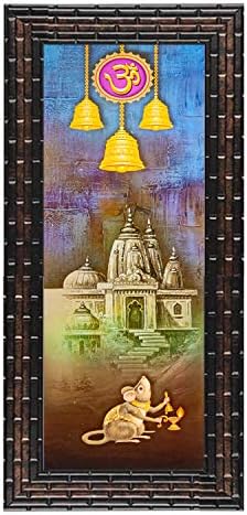 Indianara 3 Ganesha Bekeretezett Festmény (2575GB) üveg nélkül 6 X 13, 10.2 X 13, 6 X 13 HÜVELYK