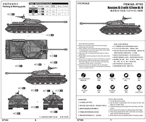 Trombitás 07163 Modell Kit orosz JS 3 BL, 48 mm