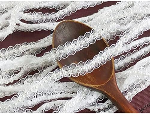 EYHLKM Fehér Tüll Anyagból Gyöngyös Applied Guipure Vágás Csipke Szalag DIY Hercegnő Ruha Varrás Esküvői Kiegészítők (Szín