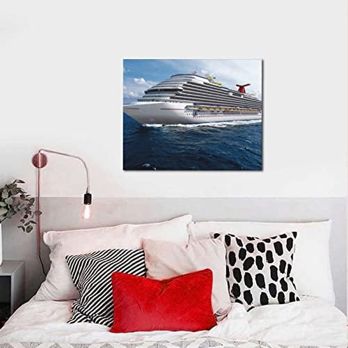 Cruise Hajó Wall Art Vászon Festménye Számok Akril, Olaj Festmény, Művészeti Galéria, Pakolás, Modern Otthon Art Kész Lógni