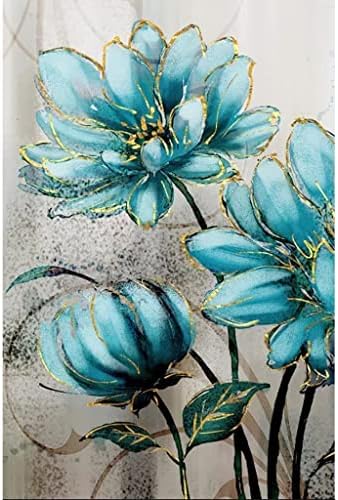 DLVKHKL Virágzó, Gazdag Északi Nappali Dekorációs Festmény, Friss Zöld Növény Triptichon Modern Minimalista Bazsarózsa Meleg (Szín :