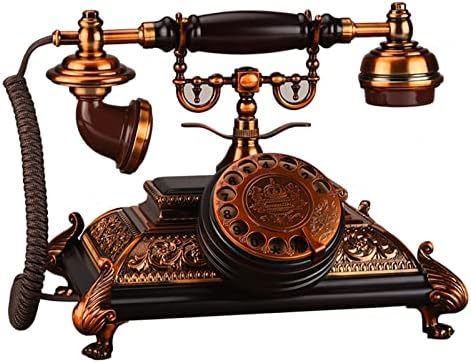 Retro Telefon Európai Stílusú Vezetékes Rotary Telefonvonal A Szobában Íróasztal Irodai Telefon Klasszikus Otthoni Vezetékes