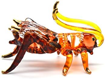 Kézzel Fúvott Üveg Figura Tücsök, Szöcske, Kézzel Készített Miniatűr Művészeti Állat