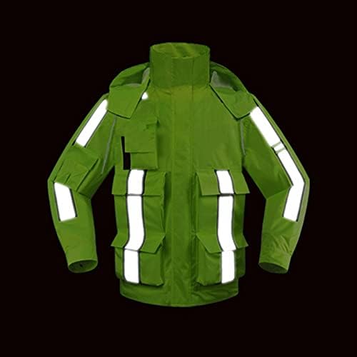 Fényvisszaverő Kabát Kerékpáros Fényvisszaverő Öltöny, Vízálló Selyem Biztonsági Kabát Fluoreszkáló Zöld Vám Öltöny Lélegző Melegség