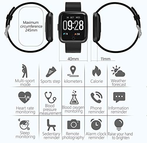 GPPZM Fitness Tracker Watch - Sport Okos Órák, pulzusszám, Vérnyomás, a Vér Oxigén Monitor Nézni, Érintőképernyős Okos Karszalag, a Férfiak,