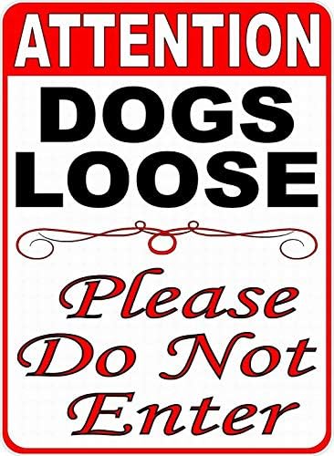 Kexle Biztonsági Jel, Figyelmeztetés Veszély, Figyelmeztetés, 8x12 Adóazonosító Jel Dekoráció Figyelmet, a Kutyák Szabadon Kérjük,