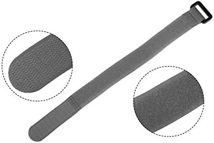 uxcell 5db tépőzáras Pántok, 3/4-inch x 10-es Biztosítása Pántok Újrafelhasználható Rögzítő Kábel Döntetlen (Szürke)