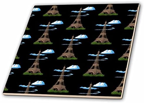 3dRose Az Eiffel-Torony Párizs Franciaország minta ajándéktárgyak. - Csempe (ct_353468_1)