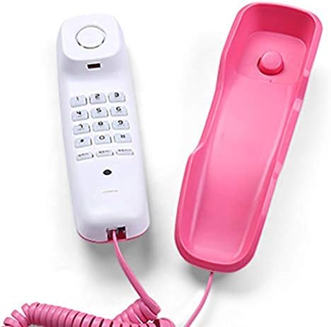 KXDFDC Vezetékes Telefon -Vezetékes Telefon Falra Szerelhető Támogatja a Néma Szünetet Jelző Csengő Fix Vezetékes Kis Telefon Telefon,Iroda,Hotel